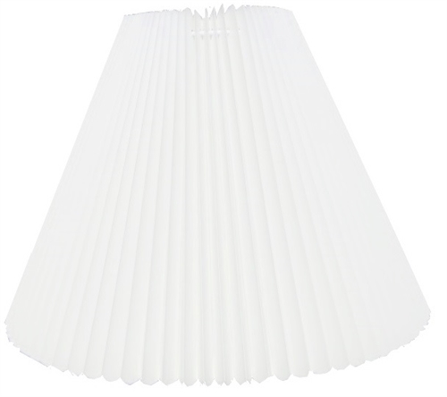 Lampeskærm Plissé med runde kanter 18x33x48 Hvid plastik BR.